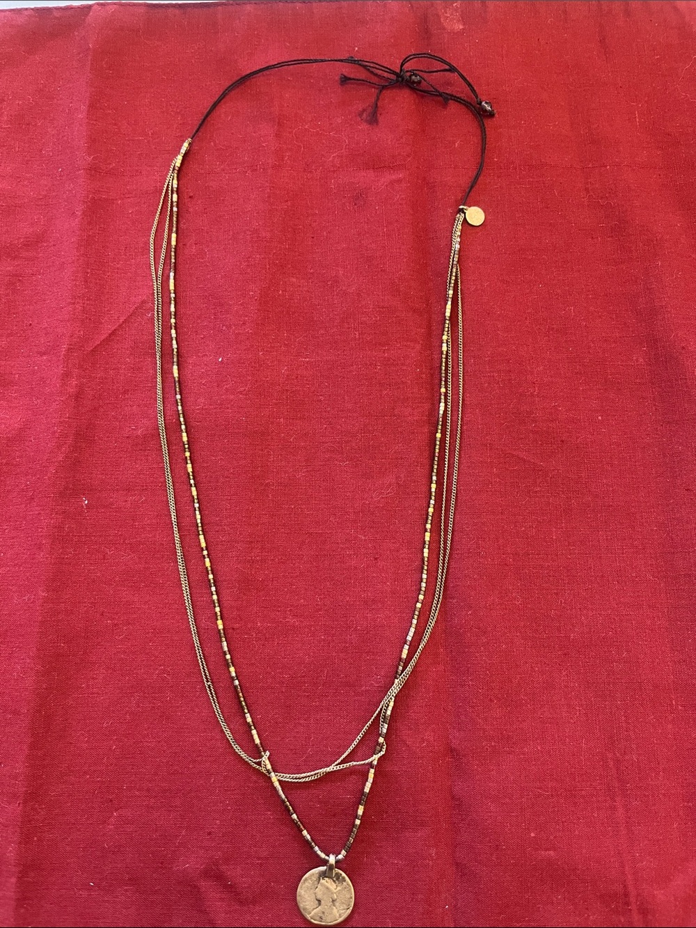 RETIRED Stella & Dot Aura Coin Drop Necklace - Multi-Strand